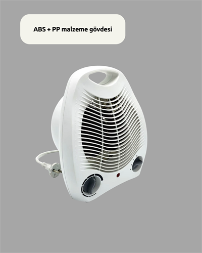 Mini Elektrikli Isıtıcı 2000W – Termostatlı Fanlı Isıtma, Taşınabilir Tasarım