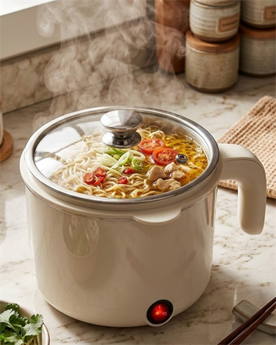 Mini Elektrikli Pişirici 1 Litre Buharda Pişirme Tepsili Çok Amaçlı Mutfak Tenceresi