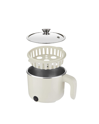 Mini Elektrikli Yemek Pişirici 1 Litre Buharlı Pişirme Tepsili Mutfak Tenceresi