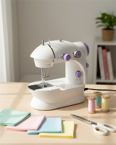 Mini Ev Tipi Dikiş Makinesi Pedallı Elektrikli Taşınabilir