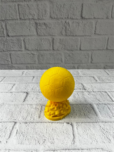 Mini FIFA Futbol Topu Biblo Sarı Renk 10cm Spor Temalı Dekor