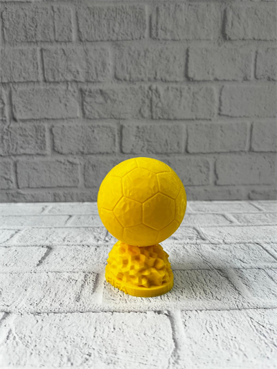 Mini FIFA Futbol Topu Biblo Sarı Renk 10cm Spor Temalı Dekor