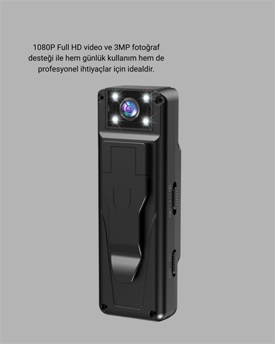 Mini Güvenlik Kamerası 1080P 3MP Fotoğraf 180° Ayarlanabilir Lens USB Şarjlı