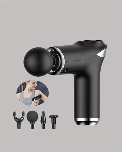 Mini Masaj Tabancası 4 Başlık 6 Hız Ayarlı