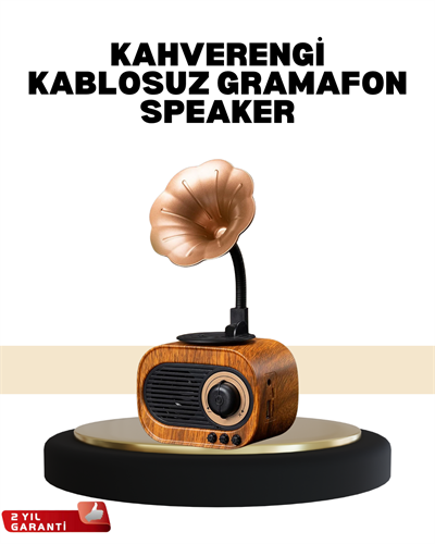 Mini Nostaljik Bluetooth Hoparlör FM Radyo 8 Saat Batarya