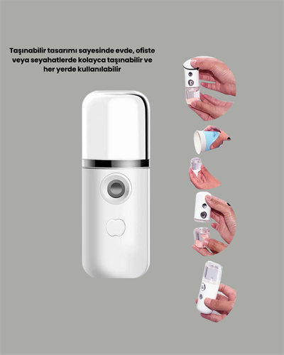 Mini Şarjlı Buhar Nemlendirici – Taşınabilir, Enerji Tasarruflu, Kablosuz Kullanım