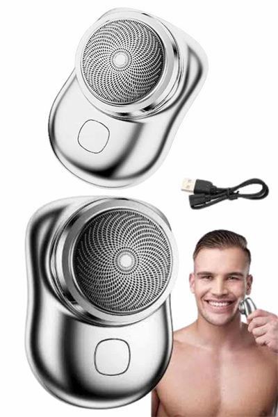 Mini Sıfır Sakal Yanak Tıraş Makinesi USB Şarjlı Sıfır Sakal Taşınabilir Korumalı