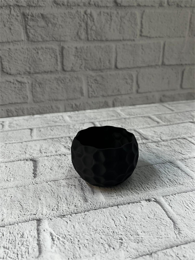 Mini Siyah Dekoratif Saksı 5 cm Modern Masaüstü Bitki Saksısı