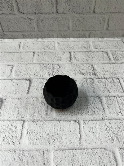 Mini Siyah Dekoratif Saksı 5 cm Modern Masaüstü Bitki Saksısı