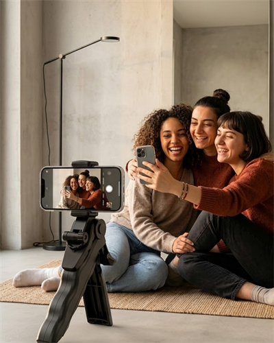 Mini Telefon Tripodu Ayarlanabilir Telefon Standı Vlog ve Fotoğraf Çekim Aparatı