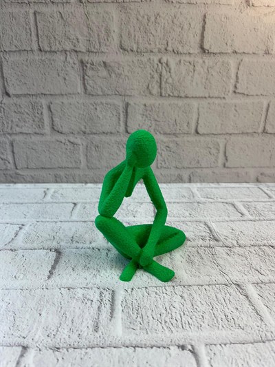 Minimal İnsan Figürü Biblo Yeşil Ev ve Ofis Dekoru