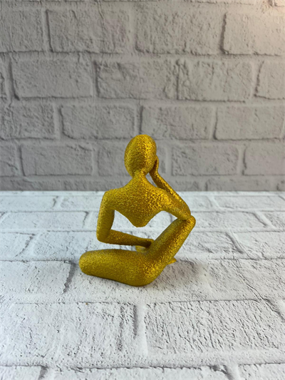 Minimal Sarı İnsan Figürü Biblo Ev ve Ofis Dekoru