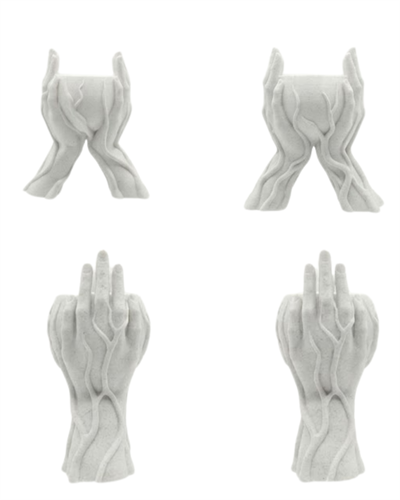 Minimalist El Tasarımlı Dekoratif 3D Saksı Vazo Modern Masa Dekoru