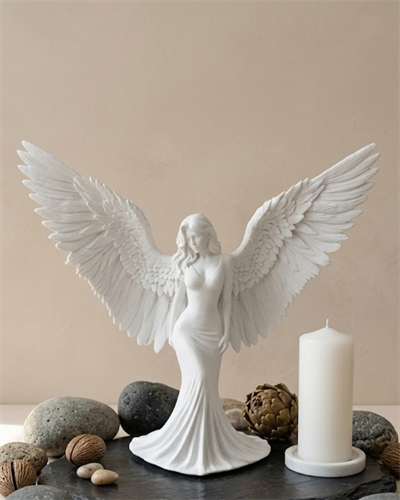Minimalist Melek İnsan Figürlü 3D Heykel Dekoratif Biblo Ev Dekoru