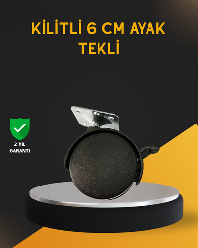 Mobilya İçin Kilitli 6 cm Ayak Tekli Satış