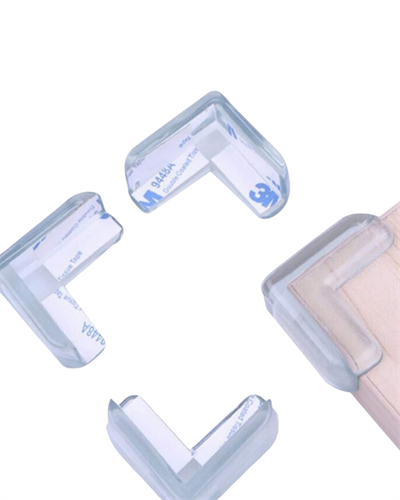 Mobilya Köşe Koruyucu 4 Lü Set Şeffaf Masa Kenarı Koruma Aparatı