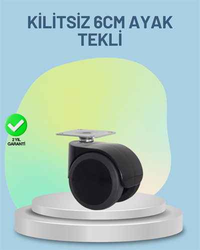 Mobilya Tekerleği 6 cm Kilitsiz Tekli Satış