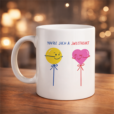Model 21 – You’re Such a Sweetheart Tasarımlı Porselen Kupa - Arkadaşa Sevgiliye Özel Tatlı Mesajlı Kupa