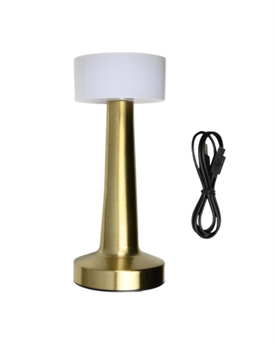 Modern Altın Gövdeli LED Masa Lambası 3 Işık Modlu