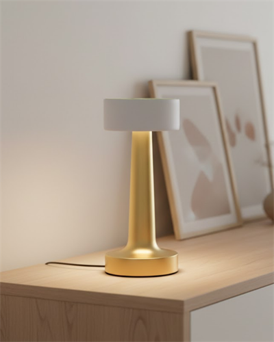 Modern Altın Gövdeli LED Masa Lambası 3 Işık Modlu