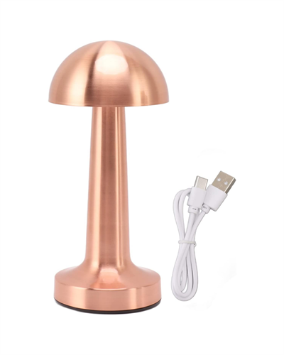 Modern Bronz Masa Lambası 3 Renk LED Dokunmatik Şarjlı Model