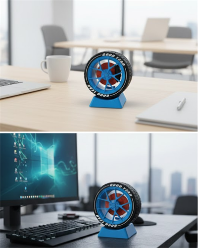 Modern Ofis Dekoru Jant Görünümlü Masa Üstü Aksesuar