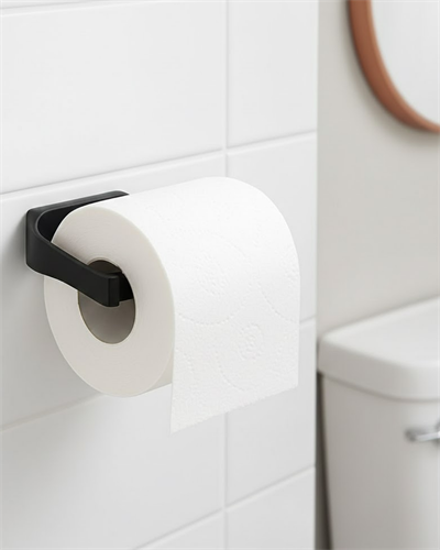 Modern Siyah Tuvalet Kağıtlığı Duvar Tipi Minimal Tasarım Peçetelik