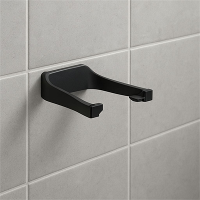 Modern Siyah Tuvalet Kağıtlığı Duvar Tipi Minimal Tasarım Peçetelik