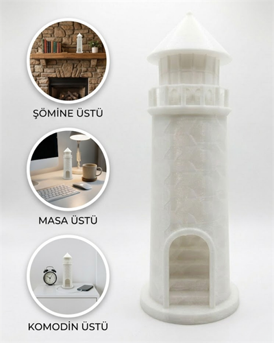 Modern Tasarımlı 3D Deniz Feneri Ev Dekorasyon Ürünü