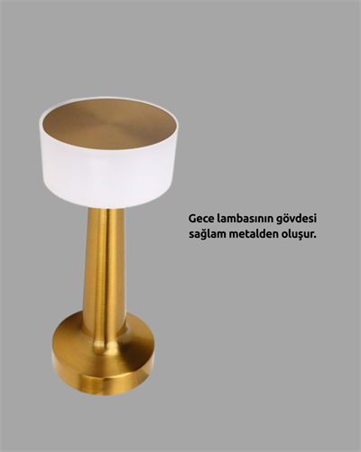 Modern USBli Kablosuz Masa Lambası – Minimalist Tasarım, 3 Farklı Parlaklık