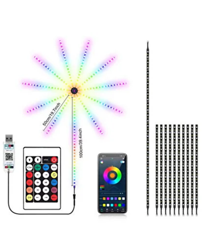 Modüler RGB LED Duvar Işığı Havai Fişek Efektli Uzaktan Kumandalı