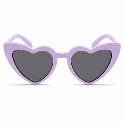 Mor Lila Retro Kalp Gözlük – 80’ler 90’lar Stil Parti Gözlüğü