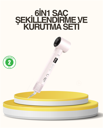 Motorlu LCD Ekranlı Saç Şekillendirme Seti