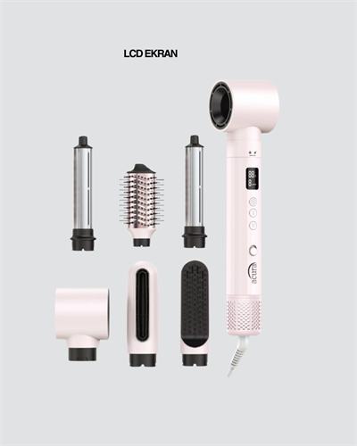Motorlu LCD Ekranlı Saç Şekillendirme Seti