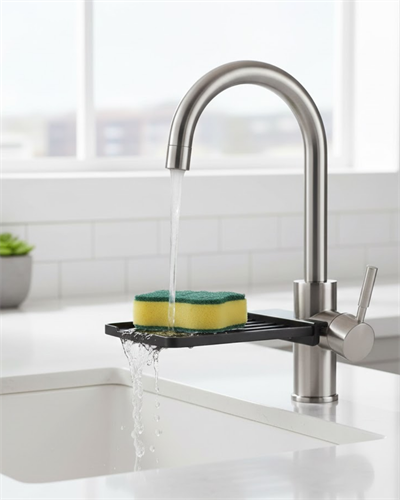 Musluğa Monte Süngerlik Damlama Özellikli Mutfak Organizatörü