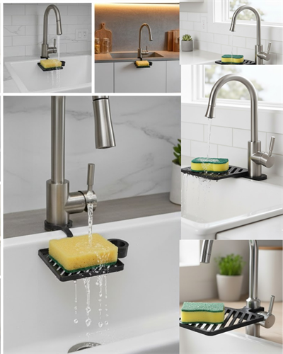 Mutfak Musluk Üstü Sünger Tutucu Tezgah Düzenleyici Organizer
