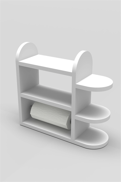 Mutfak Rafı Baharatlık Peçetelik Beyaz