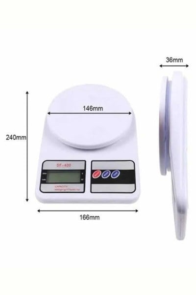 Mutfak Tartısı Dijital Göstergeli Hassas Tartı 10 Kg Kapasiteli
