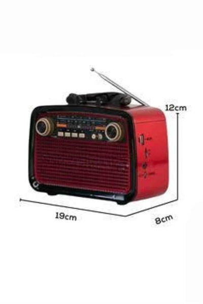 Müzik Kutusu Bluetooth Bağlantılı El Fenerli Nostaljik Tasarım Radyo