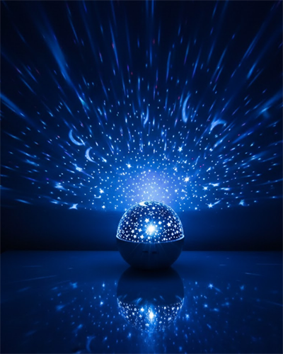 Müzikli Yıldız Yansıtmalı Dekoratif Gece Lambası