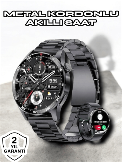 NFC ve Kablosuz Şarjlı Akıllı Saat EKG, Nabız & Spor Modları ile iOS ve Android Uyumlu