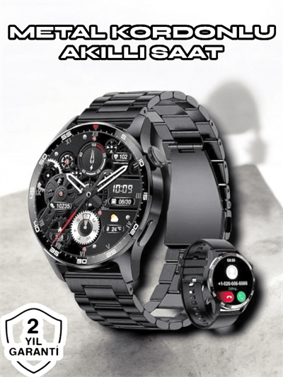 NFC ve Kablosuz Şarjlı Akıllı Saat EKG, Nabız & Spor Modları ile iOS ve Android Uyumlu