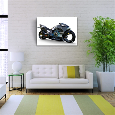 Naked Futuristik Motosiklet Kanvas Tablo 50 x 70