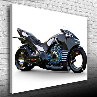 Naked Futuristik Motosiklet Kanvas Tablo 50 x 70