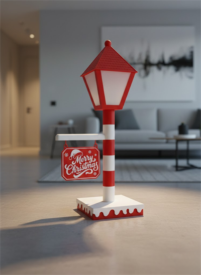 Noel Temalı Tabelalı Lamba Dekoratif Aydınlatma Yılbaşı Süsü