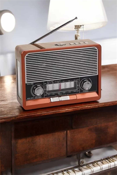 Nostaljik Radyo USB,AUX Ve SD Kart Girişli Bluetooth Bağlantılı