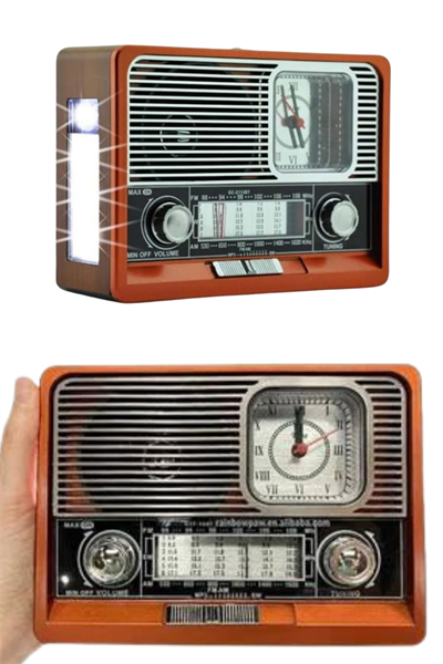 Nostaljik Vintage Radyo Taşınabilir Bluetooth Bağlantılı Hoparlör Radyo