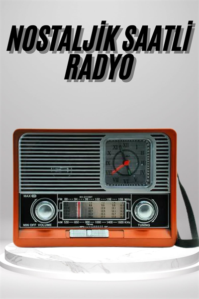 Nostaljik Vintage Radyo Taşınabilir Bluetooth Bağlantılı Hoparlör Radyo