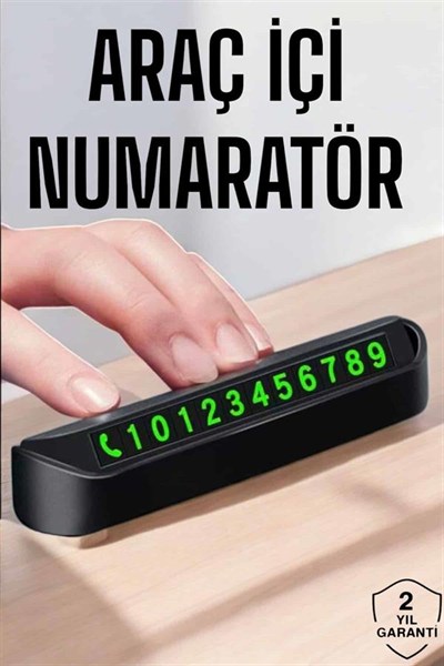 Numaralık Araç İçi Araba Araç Park Numaratör Telefon Numarası Yazma