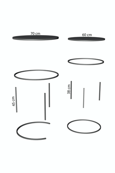 ORTA SEHPA VE ZİGON SEHPA SET İKİLİ LÜX C ZİGON CEVİZ
